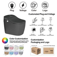 WC intelligente di lusso con bidet giapponese, set automatico con scarico a P e doppio scarico, telecomando