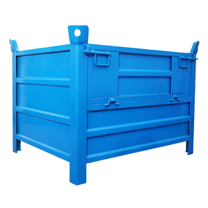 Poubelles en acier personnalisées pour vrac Boîte de rangement industrielle Conteneurs métalliques personnalisés Cage de rangement en entrepôt Stockage de marchandises en vrac - Product Image 4