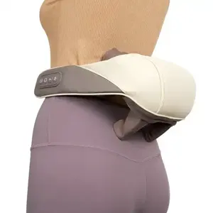Commercio all'ingrosso della fabbrica scialle di massaggio 3D Shiatsu dietro collo e spalla massaggiatore profondo per impastare sollievo dal dolore del collo vibratore - Product Image 2
