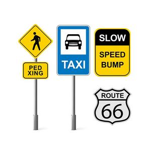 Señales de Tráfico de Aluminio al por Mayor, Señales de Advertencia de Tráfico con Patrón Personalizado, Señales de Tráfico Metálicas para Seguridad Vial en Construcción - Product Image 4