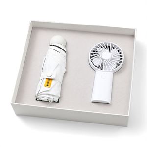 Paraguas Plegable Portátil Promocional al por Mayor con Logotipo Personalizado, Paraguas Manual de Tres Pliegues con Ventilador - Product Image 3