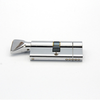 Cylindre de serrure de porte Euro avec Surface chromée (40T/40(80mm)