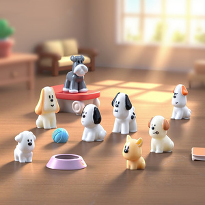 Statuette <span class=keywords><strong>di</strong></span> <span class=keywords><strong>Cani</strong></span> in Miniatura Dipinte a Mano in Resina, Realistiche Figurine <span class=keywords><strong>di</strong></span> Animali per Decorazioni Torte, Giardini Fatati e Casa - Product Image 2