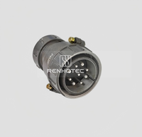 Conector Ruso Estándar SHR Serie P40 de 9 Pines P40J2P P40K2M Macho Hembra con Accesorio de Cola Blindado y Enchufe Sellado