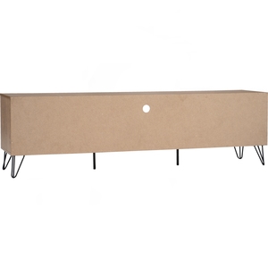 Mueble de TV moderno SAMOS de metal color roble de 1.8 m, fabricado en Malasia, consola multimedia grande con almacenamiento para entretenimiento en la sala de estar - Product Image 4