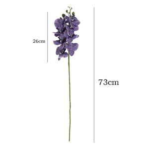 Orchidée en soie Ruilisi à 8 têtes, bleu-violet, fleur artificielle, décoration de mariage et de la maison - Product Image 5