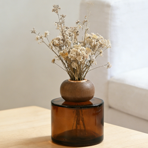 Botella Difusora de Aromaterapia Ecológica de 120 ml, <span class=keywords><strong>Vidrio</strong></span> Ámbar <span class=keywords><strong>con</strong></span> Tapa de <span class=keywords><strong>Madera</strong></span> - Product Image 2