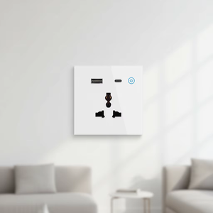 글로마켓 투야 스마트 조명 스위치 EU 1/2 갱 알렉사 음성 제어 터치 글래스 벽면 전기 스위치 - Product Image 2