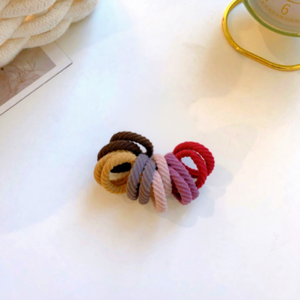 ยางรัดผมขนาดเล็กแบบยืดหยุ่น 12 ชิ้น/ชุด ขายส่ง สำหรับผู้หญิงและเด็ก สีลูกกวาด ยางรัดผมสีสันสดใส - Product Image 3