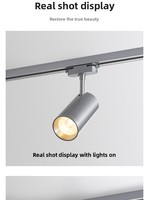 Spots LED sur rail en aluminium Bauhaus, style moderne et post-moderne, longue durée de vie, haute luminosité, éclairage de fenêtre pour usage hôtelier, IRC élevé 95