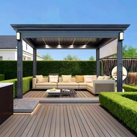 Pergola bioclimatique en aluminium pour jardin, terrasse, auvent, gazebo, pavillon, kit de pergola extérieure en aluminium