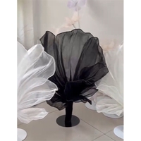 LUYI LUYI-1 Fleur géante en organza de soie faite à la main, nouvelle arrivée, décorations de luxe pour mariages et événements, toiles de fond, décorations de table pour fêtes