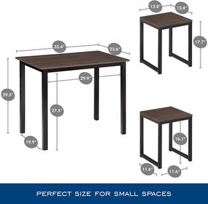 Juego <span class=keywords><strong>de</strong></span> <span class=keywords><strong>mesa</strong></span> y silla <span class=keywords><strong>de</strong></span> madera <span class=keywords><strong>con</strong></span> <span class=keywords><strong>dos</strong></span> <span class=keywords><strong>taburetes</strong></span> para el hogar, conjunto <span class=keywords><strong>de</strong></span> 3 piezas para comedor, <span class=keywords><strong>mesa</strong></span> <span class=keywords><strong>de</strong></span> desayuno para <span class=keywords><strong>Cocina</strong></span> - Product Image 3