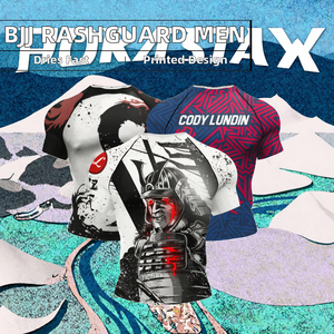 T-shirt de compression en maille pour homme, manches courtes, imprimé, respirant, Jiu Jitsu BJJ, protection solaire, cyclisme, surf, boxe - Product Image 2