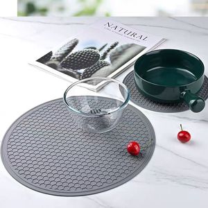 Multifunktionale Rutschfeste Silikon Runde Klassische Topfuntersetzer Abtropfmatte Wabenförmige Trockenmatte für die Küche - Product Image 4
