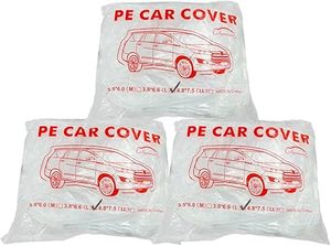 ผ้าคลุมรถพลาสติกสำหรับกลางแจ้ง ป้องกันรอยขีดข่วน ผ้าคลุมเบาะรถยนต์ HDPE กันน้ำ - Product Image 5