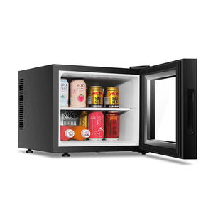 휴대용 20 리터 미니 바 차가운 음료 미니 유리문 냉장고 - Product Image 2