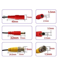 Câble Combo BNC vers DC LLHY, 4,0 mm d'épaisseur, tout cuivre, pour extension vidéo et alimentation de caméra de sécurité CCTV DVR longue portée