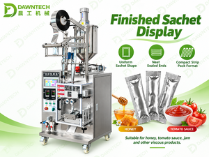 Machine d'emballage automatique de sachets à trois soudures latérales pour miel, ketchup, confiture et beurre de cacahuète - Product Image 2