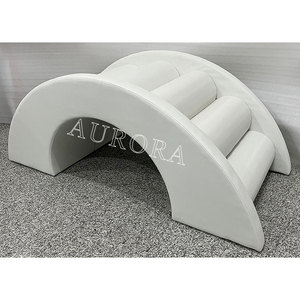 Tùy chỉnh màu trắng trong nhà ngoài trời trẻ em thiết bị sân chơi mềm chơi Đường Hầm mềm phai màu thiết lập cho thuê và thương mại - Product Image 2