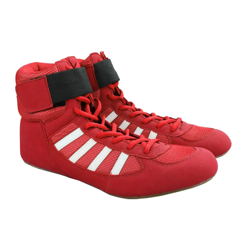 Chaussures de boxe unisexes avec semelle en caoutchouc, chaussures de sport pour l'haltérophilie