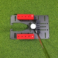 SwingPerfect Golf Putting Speed Trap: Tablero de fibra de carbono y bloques de obstáculos rectangulares de silicona para entrenamiento de trayectoria del putter