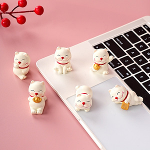Lucky Cat <b>Car</b> <b>Ornament</b> 4Pcs Resin Feng Shui Decoration For Home Office <b>Car</b> Dashboard Gift - Product Image 3