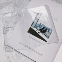 Couverture de livre en PVC transparent personnalisée, imprimée et givrée, avec reliure cousue pour manuels scolaires, 60 feuilles, format A6