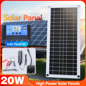 Polycrystalline 20W Solar Panel Kit 18V 12V For RV Marine Off <b>Grid</b> <b>Systems</b> - Product Image 2