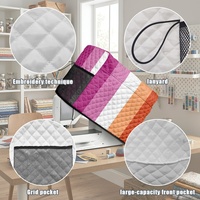 Housse de machine à coudre matelassée personnalisée motif arc-en-ciel gay, protection anti-poussière en polyester personnalisée, pour le rangement de la machine à domicile