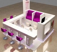 M2 Display Design d'intérieur pour salon de beauté Kiosque de présentation rose personnalisé pour salon de manucure et de manucure Magasin de détail Design pour magasin de manucure