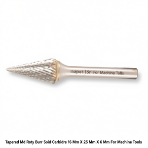 TTAKE Tapered Md Rotary Burr Solid Carbide 16 Mm X 25 Mm X 6 Mm For Machine <b>Tools</b> - Product Image 2