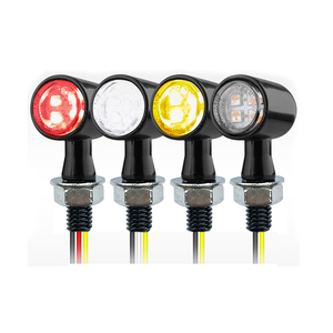 E Mark Super Mini Bullet Style LED Luz de señal de giro Dual Auxiliar Lámpara delantera/trasera Claro 12V DC Indicador intermitente de freno - Product Image 1