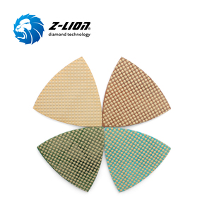 Z-LION 93*93*93mm Tampons de polissage triangulaires en diamant, tampons de ponçage triangulaires pour <span class=keywords><strong>verre</strong></span>, pour béton, granit, marbre, <span class=keywords><strong>verre</strong></span> - Product Image 4