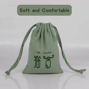 Bolsa de Cordón para Joyería, Bolsa de Lino y Algodón con Cordón para Invitados de Boda, con Impresión de Logotipo - Product Image 5
