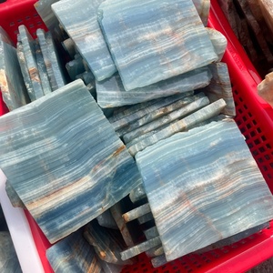 Vente en gros de dalles d'<span class=keywords><strong>onyx</strong></span> bleu naturel, de tranches de quartz cristallin pour la décoration - Product Image 1