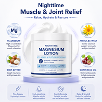 Crème apaisante à la lavande à absorption rapide pour le sommeil doux, crème au beurre de magnésium pour les pieds, les mains, les genoux