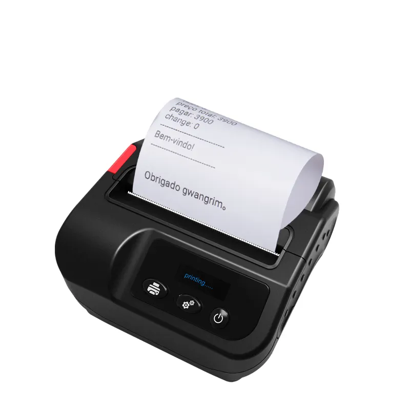 2 in 1 Thermal Label and Receipt Printing Barcode Qr Wireless Portable Handheld BT 80mm Thermal Printer