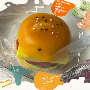 Jouet à presser viral TikTok Taba Sticky Hamburger, texture crémeuse super collante, thème alimentaire, cadeau anti-stress en caoutchouc pour enfants et adultes - Product Image 3
