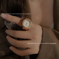 Montre-bague de luxe en acier inoxydable - Nouvelle montre-bague rectangulaire très vendue - Best-seller sur AliExpress & pour une affichage clair de l'heure