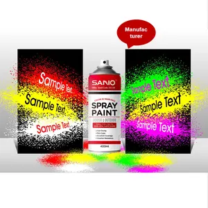 SANVO 400ml OEM ODM vente en gros peinture en aérosol chine fabricant or noir métal en aérosol peinture en aérosol