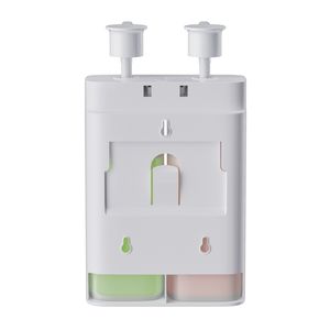 Dispensador de Jabón Líquido Doble de Pared, Blanco y Negro, 500 ml, con Soporte, Plástico ABS, Recargable, para Baño - Product Image 5