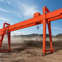Grue portique à double poutre Oulange pour manutention de matériaux industriels en extérieur, portée de 5 m, capacité de 20 tonnes, hauteur de levage de 10 m