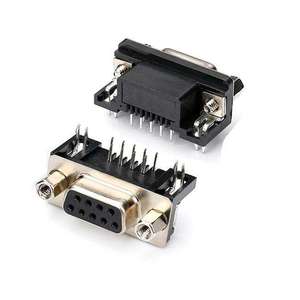 ขั้วต่อ D-SUB 9 พิน ตัวเมีย DB 9 ขา สำหรับ PCB แบบ R/A พร้อม 4-40 #   ข้อต่อคุณภาพสูง - Product Image 1