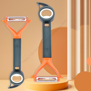 Éplucheur de fruits et légumes multifonction 3-en-1 DD905 avec lame bidirectionnelle pour bière et pommes de terre – Vente en gros - Product Image 1