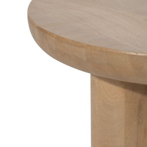 Tavolino in legno massello di mango, complemento d'arredo contemporaneo per piccoli spazi, elegante tavolino da comodino o da salotto - Product Image 3