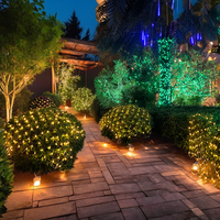 Guirlande lumineuse LED en filet blanc chaud pour Noël, éclairage extérieur pour les fêtes, décoration de mariage et de fête, 1,5*1,5m de longueur, indice de protection IP65