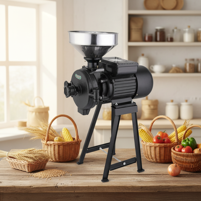 Industrial Multifunctional Spice Grain Flour Wheat Sugar Salt Grinder with 50kg/h Capacity 110/220V