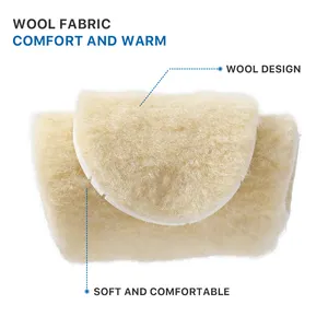 Morbido e confortevole inverno caldo sottopiede termico in lana assorbono sudore assorbimento degli urti traspirante in lattice di lana soletta per scarpe