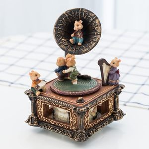 Caja de <span class=keywords><strong>música</strong></span> envuelta en regalo LOVE FOR YOU, decoración de tocadiscos Musical de Gramófono de ratón Vintage <span class=keywords><strong>para</strong></span> niñas y mujeres, bebés, niños, hermanas - Product Image 1